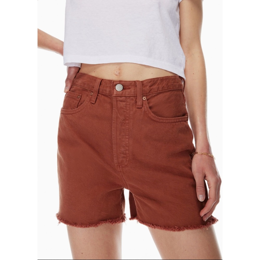 Denim Forum The Yoko Mid Thigh‎ Short Size 27 Terracotta
